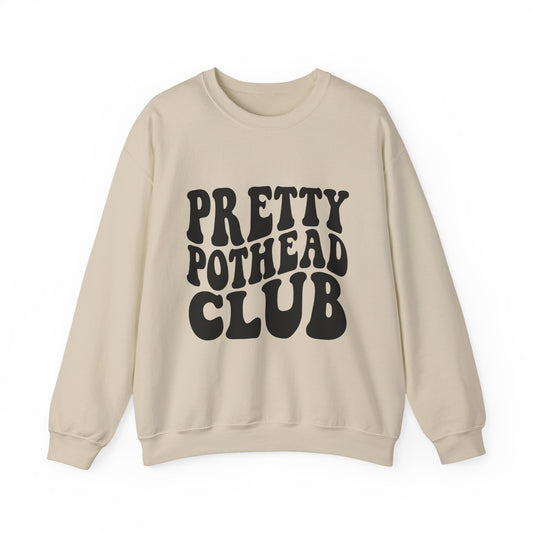 Pretty Pothead Club Crewneck Sweatshirt - Unisex Heavy Blend Crewneck
