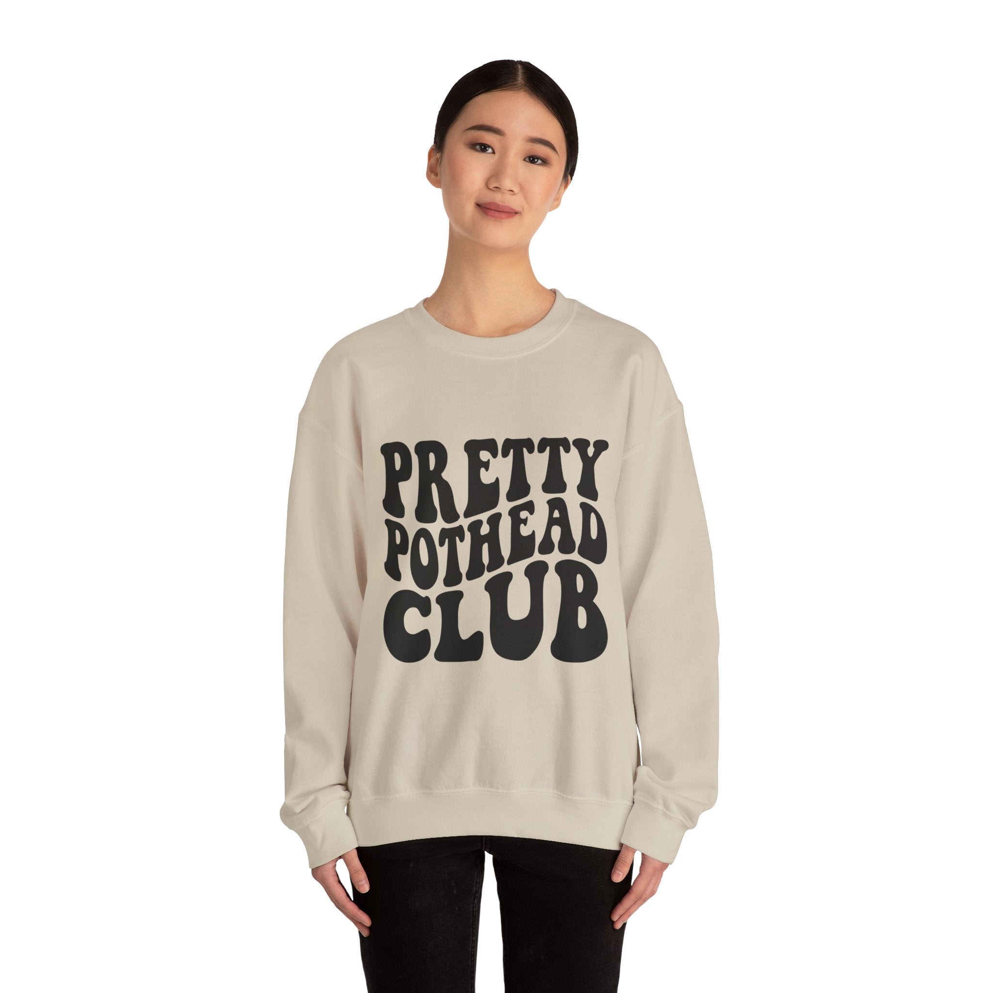 Pretty Pothead Club Crewneck Sweatshirt - Unisex Heavy Blend Crewneck