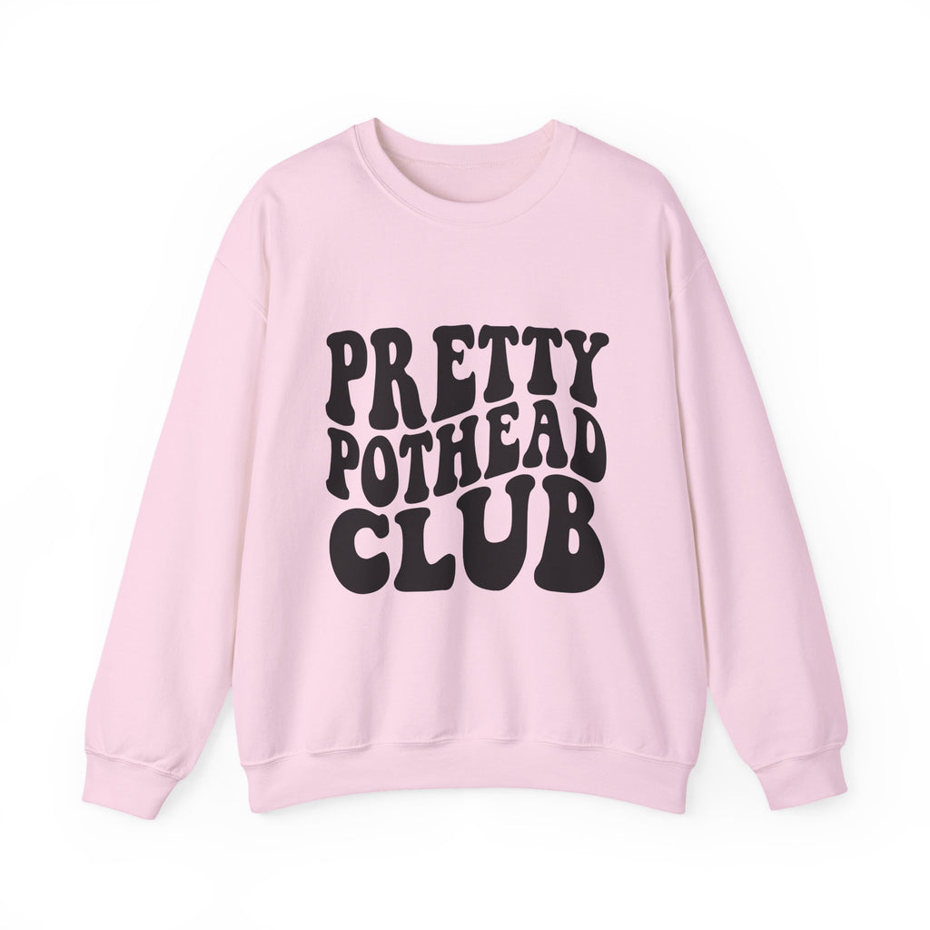 Pretty Pothead Club Crewneck Sweatshirt - Unisex Heavy Blend Crewneck