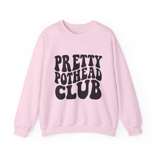 Pretty Pothead Club Crewneck Sweatshirt - Unisex Heavy Blend Crewneck