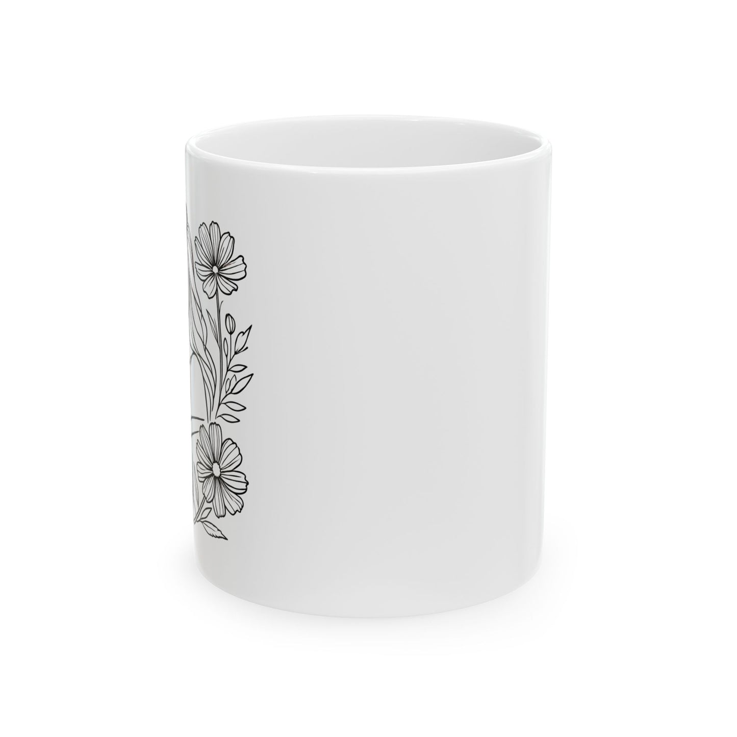 Smoke & Bloom Ceramic Mug, (11oz)