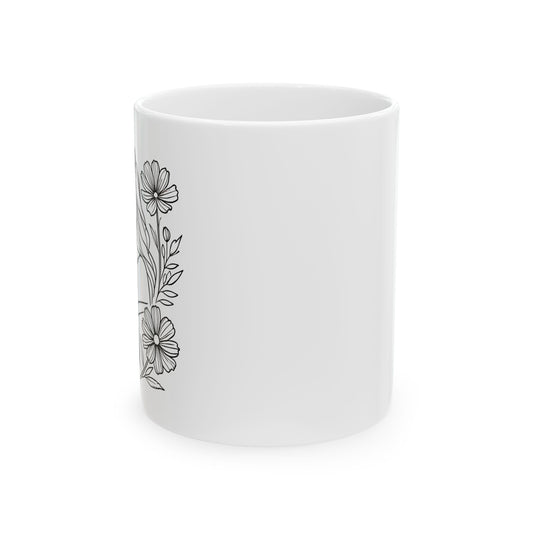 Smoke & Bloom Ceramic Mug, (11oz)
