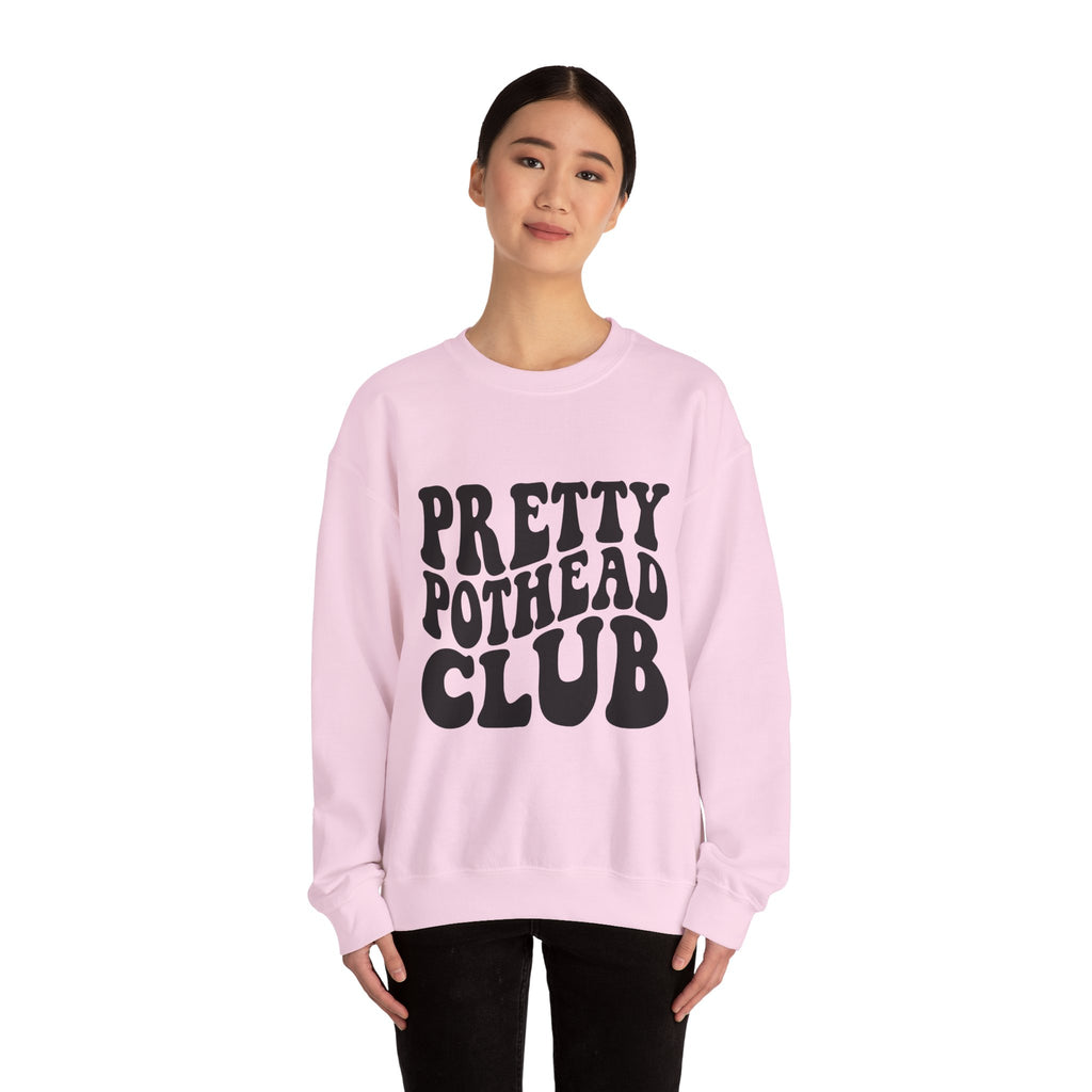 Pretty Pothead Club Crewneck Sweatshirt - Unisex Heavy Blend Crewneck