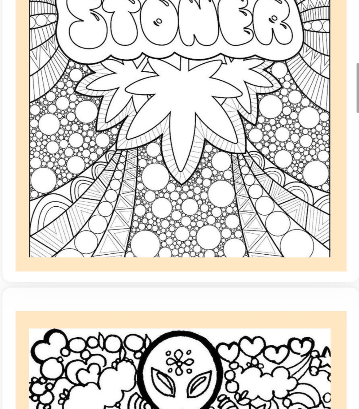 Digital Copy of Pretty Pothead Coloring Book