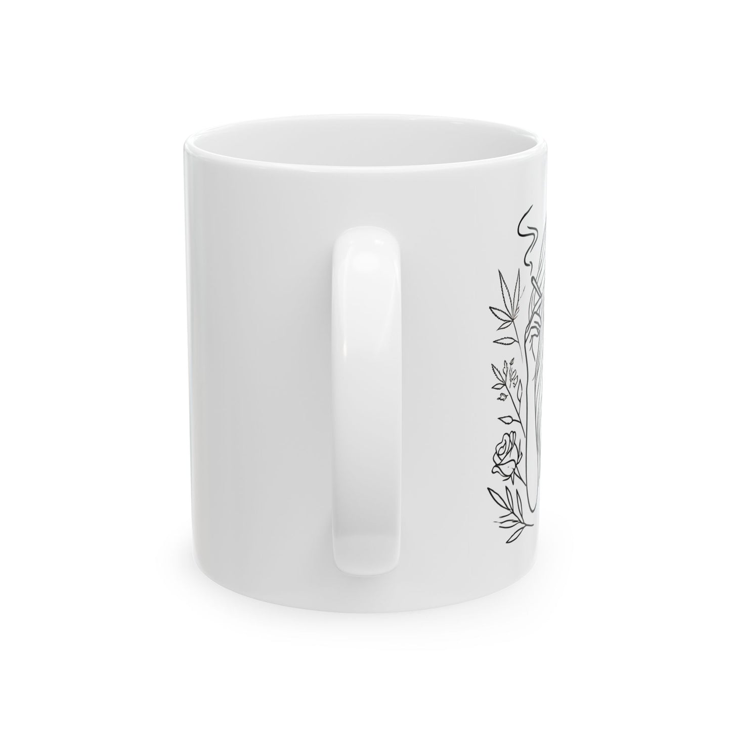 Smoke & Bloom Ceramic Mug, (11oz)