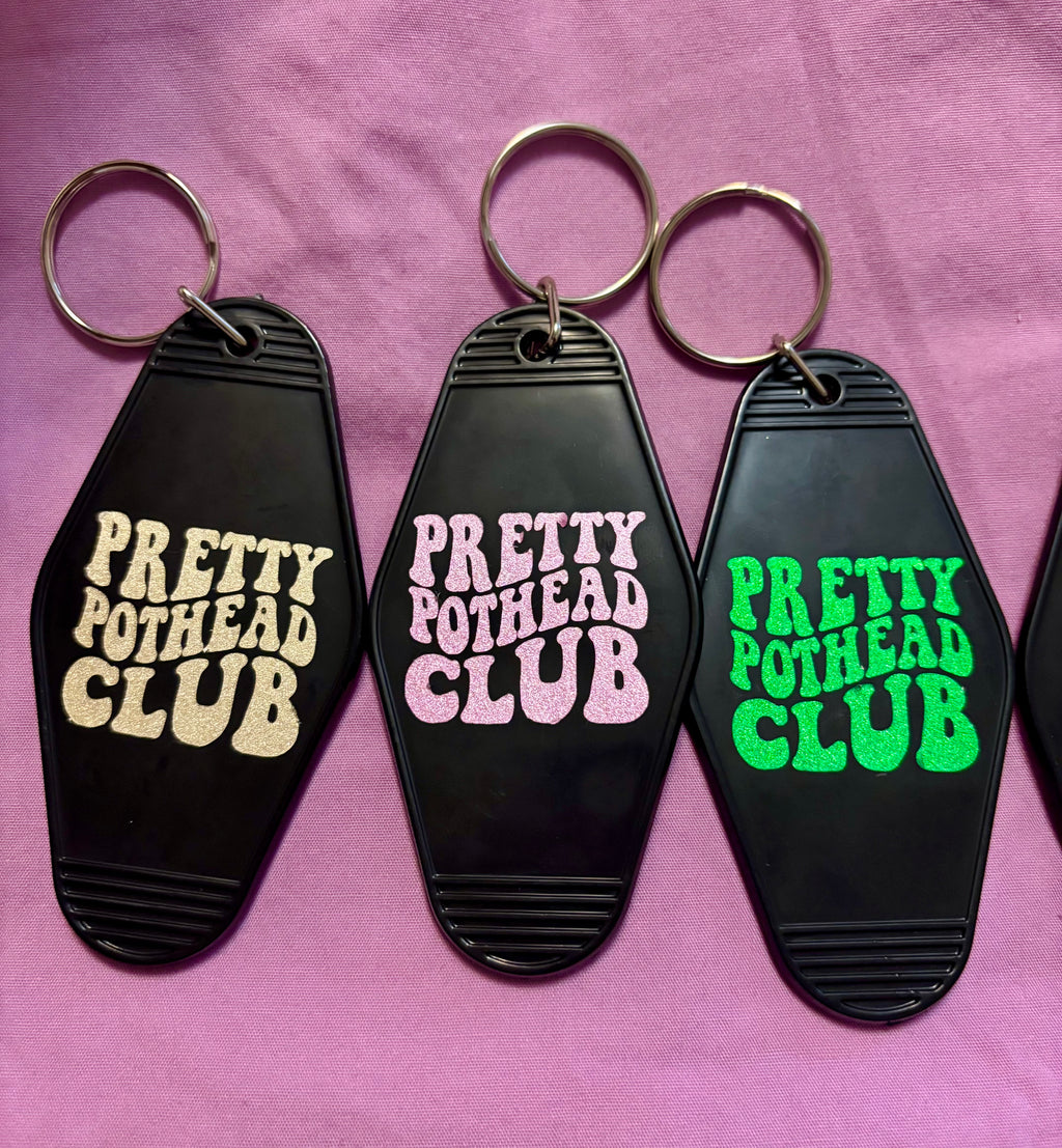 Pretty Pothead Club Motel Keychain