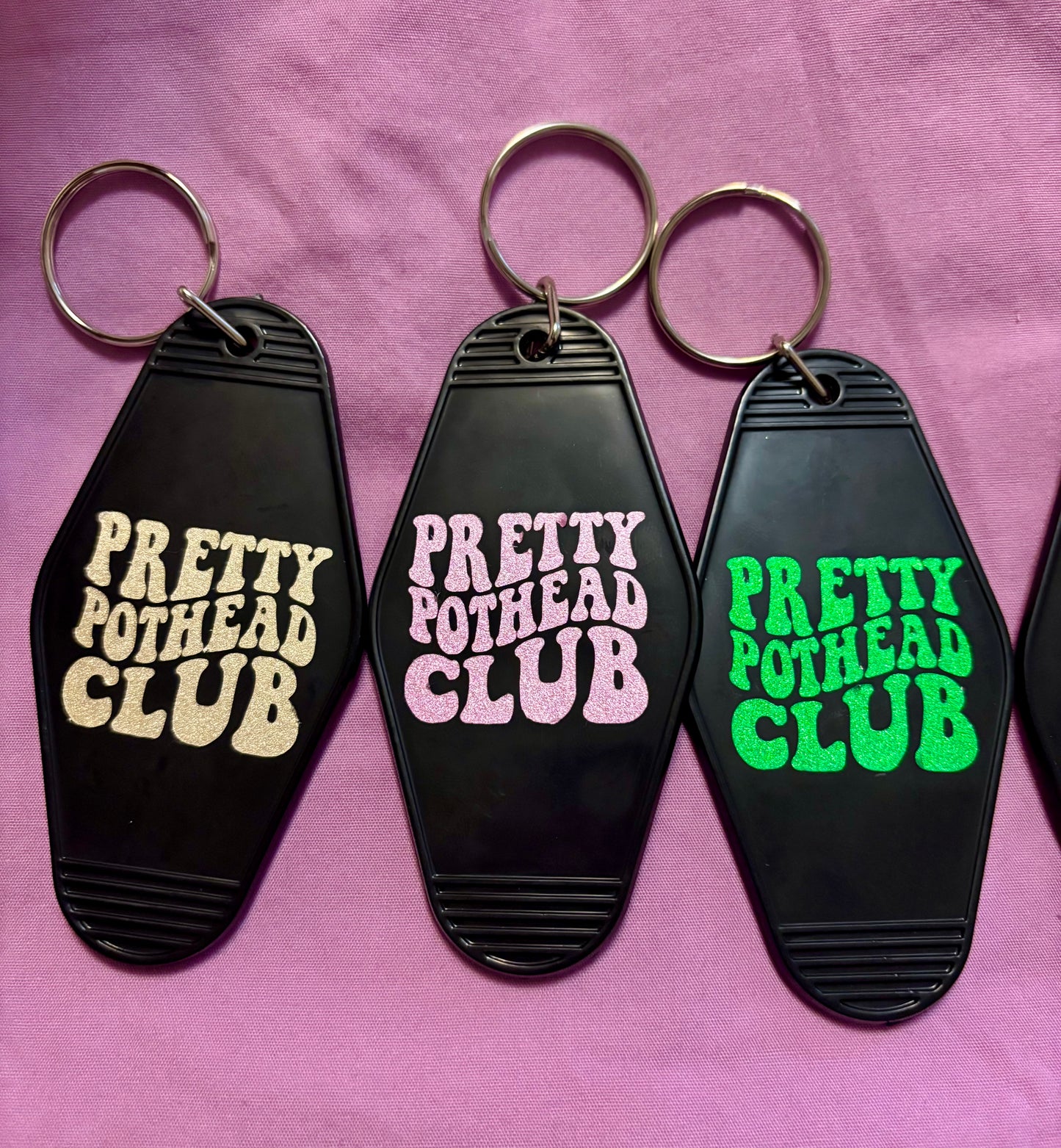 Pretty Pothead Club Motel Keychain