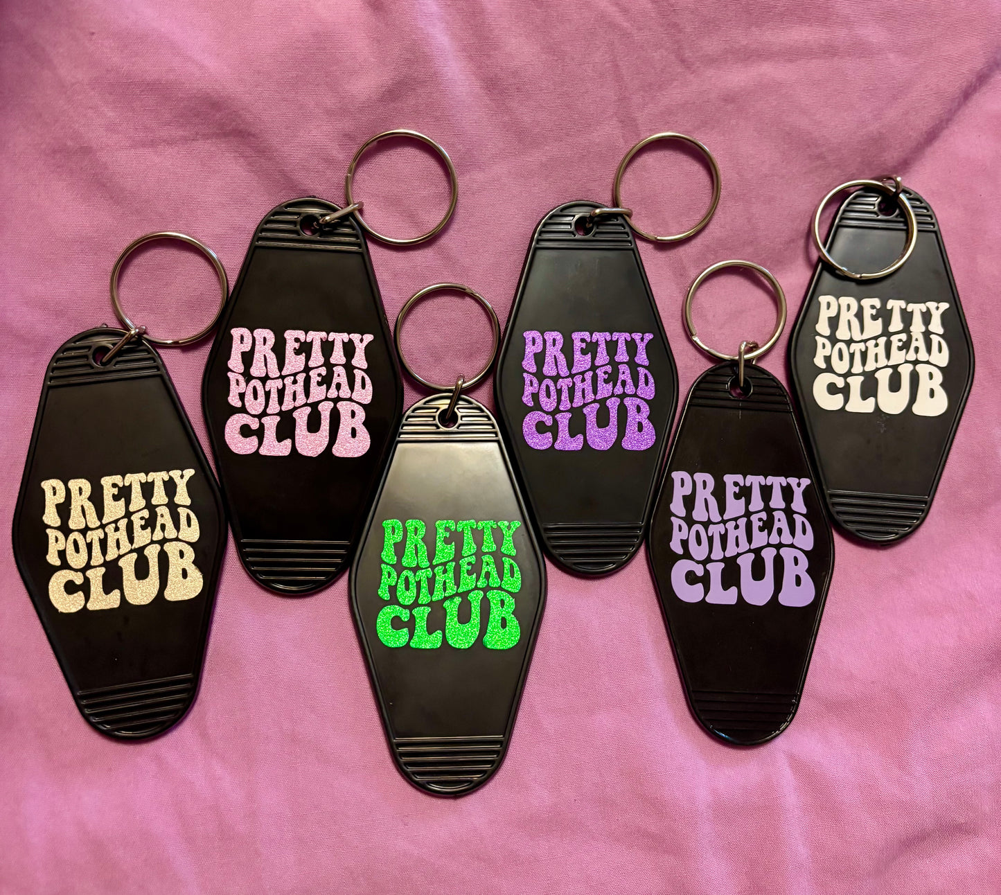 Pretty Pothead Club Motel Keychain