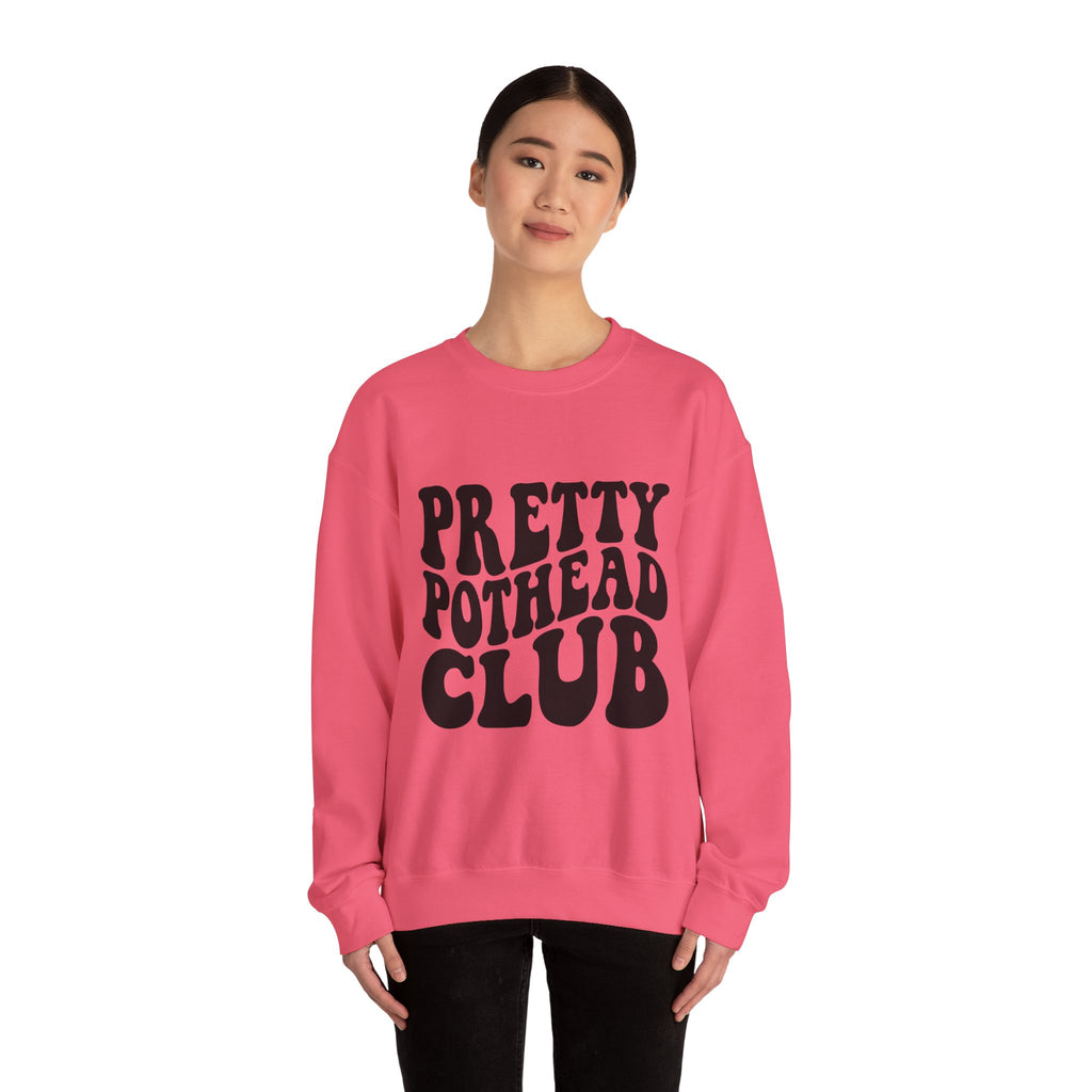 Pretty Pothead Club Crewneck Sweatshirt - Unisex Heavy Blend Crewneck