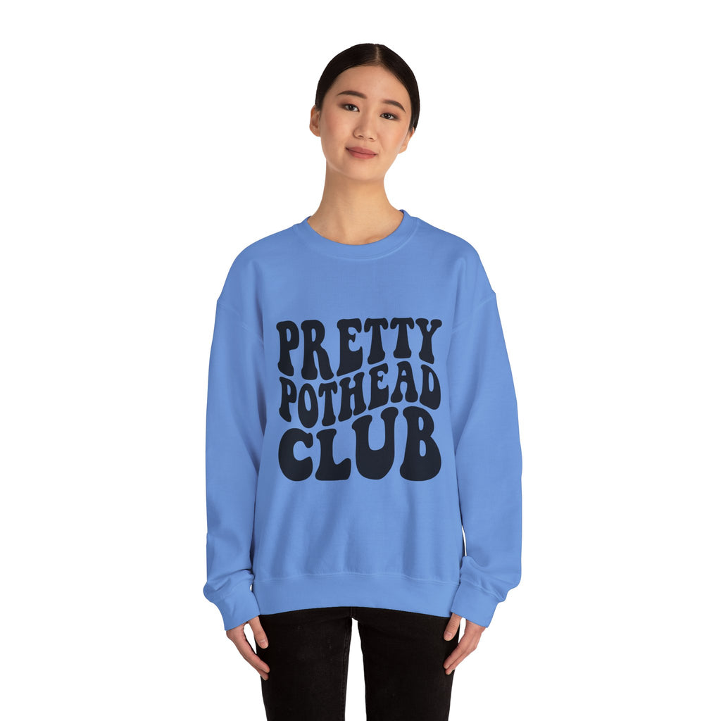 Pretty Pothead Club Crewneck Sweatshirt - Unisex Heavy Blend Crewneck