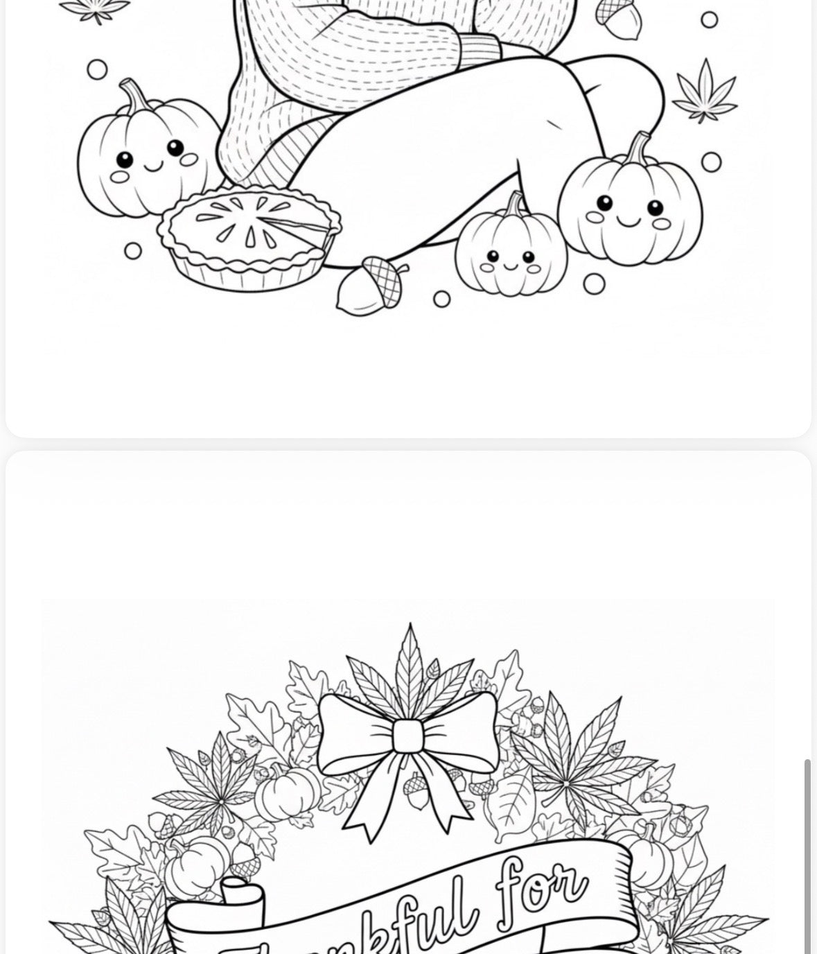 Stoned and Stuffed: A Pretty Pothead Thanksgiving Coloring Pack