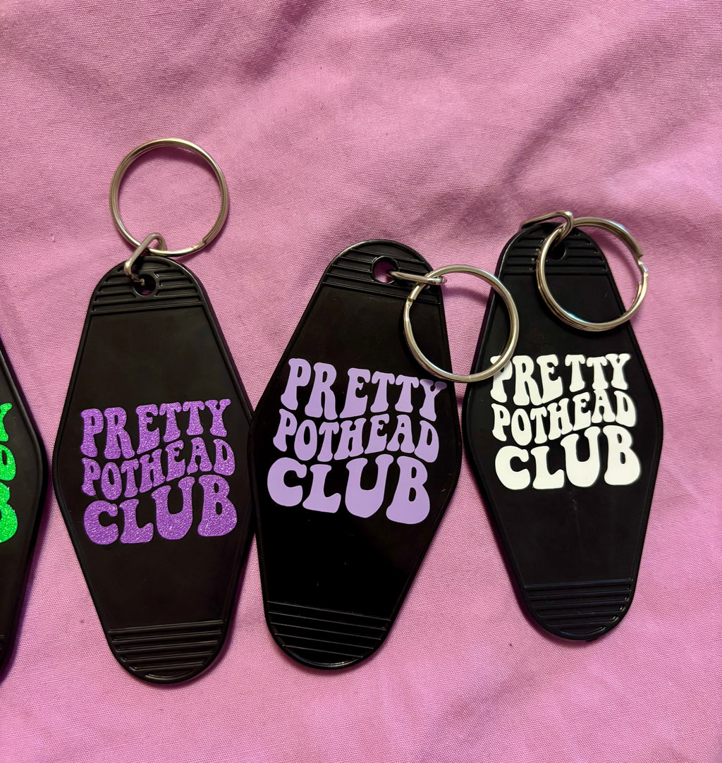 Pretty Pothead Club Motel Keychain