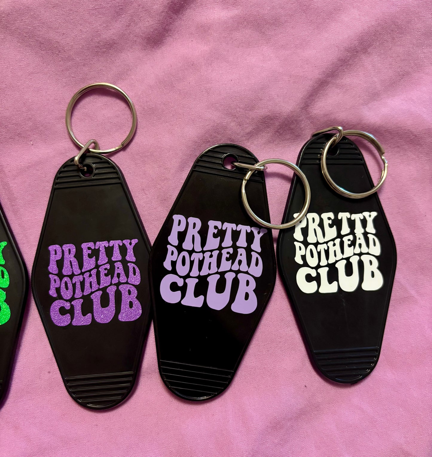Pretty Pothead Club Motel Keychain