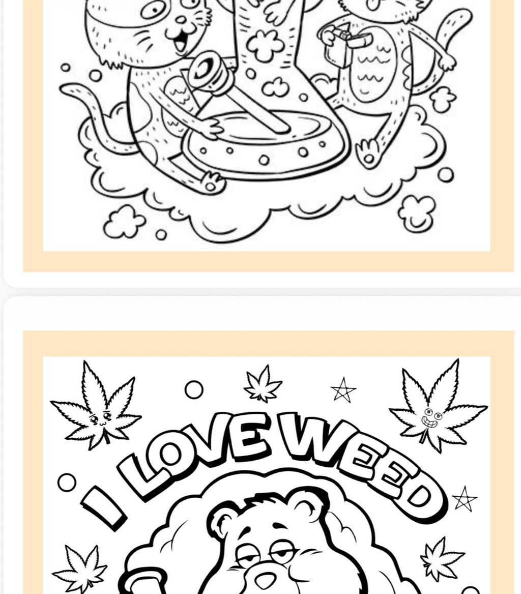 Digital Copy of Pretty Pothead Coloring Book